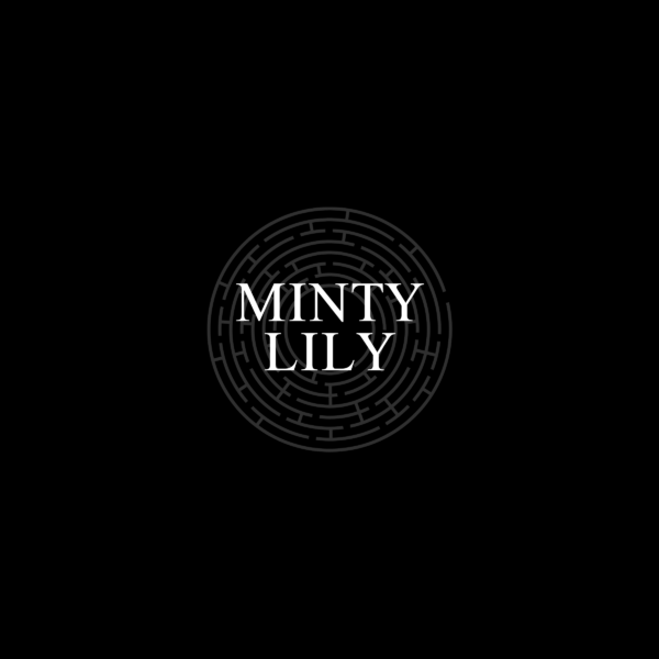 Minty Lily — Indices Parfums, visuel typographique sur fond noir.