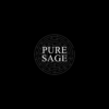 Pure Sage — Indices Parfums, visuel typographique sur fond noir.