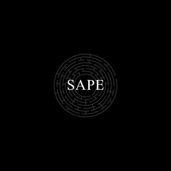 SAPE — Indices Parfums, visuel typographique sur fond noir.