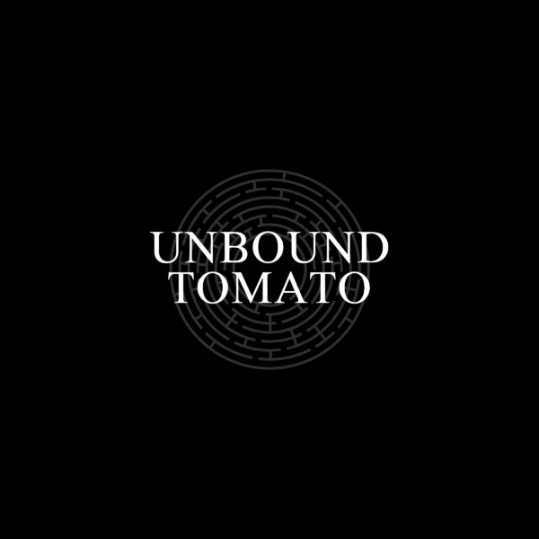 Unbound Tomato — Indices Parfums, visuel typographique sur fond noir.